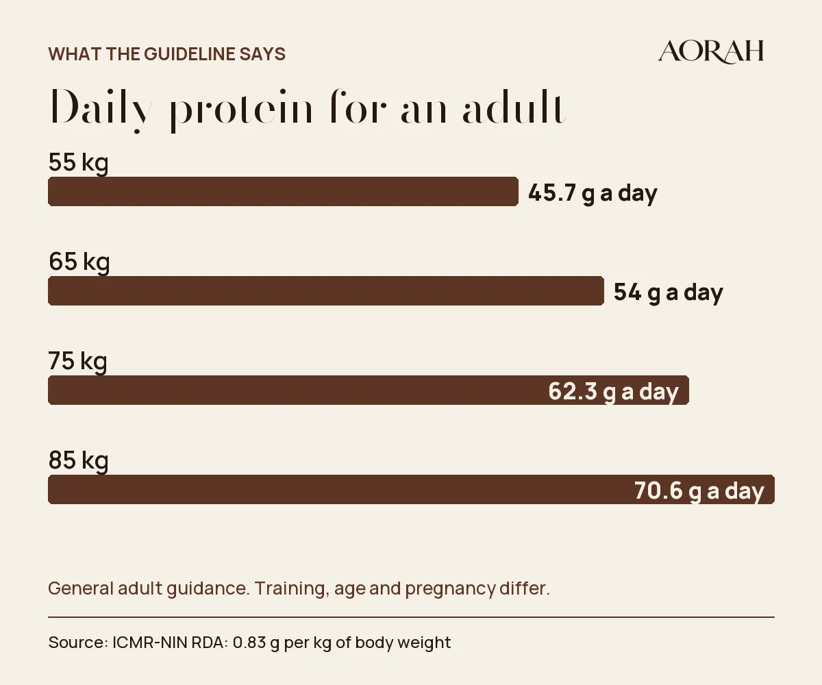 Daily protein for a typical adult